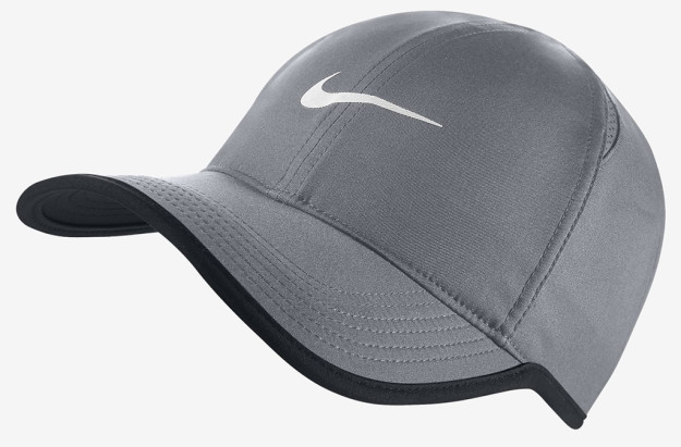 Grey-Black Feather Light Tennis Hat By Nike