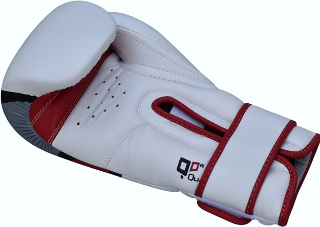 Red-White Rdx Maya Hide Boxing Gloves