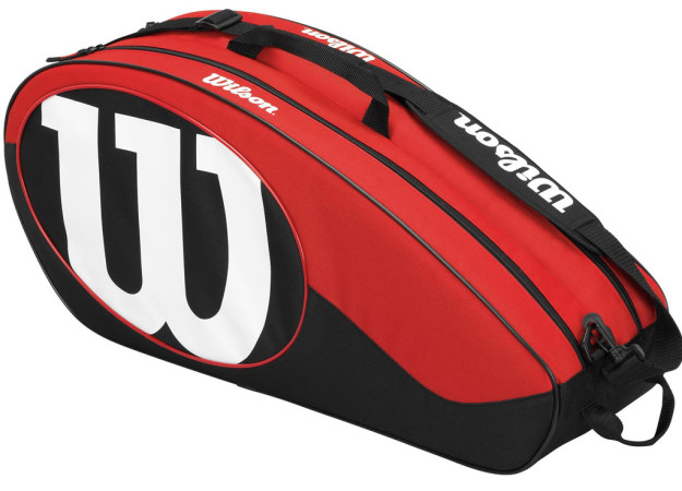 Red Wilson Match II 6 Tennis Pack Bag