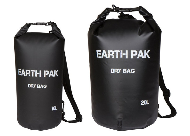 Waterproof Dry Bag with Shoulder Strap, Black