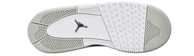 White-Blue Kids Nike Jordan Basketball Shoe, Sole