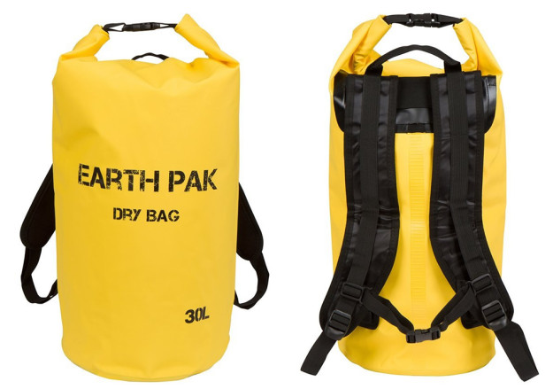 Yellow Waterproof Dry Bag with Shoulder Strap