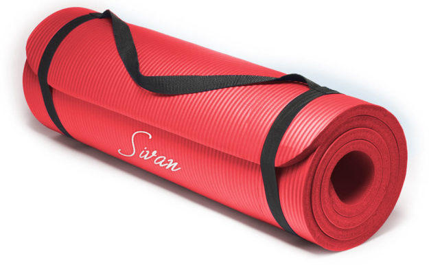 Red Sivan Health And Fitness Yoga And Pilates Mat