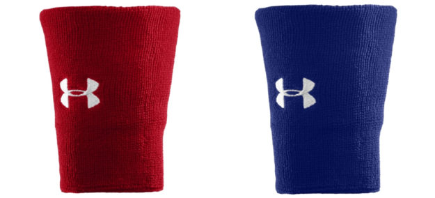 Red Under Armour Performance Wristbands