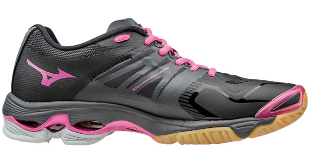 Pink Mizuno Women's Volleyball Shoes, Side