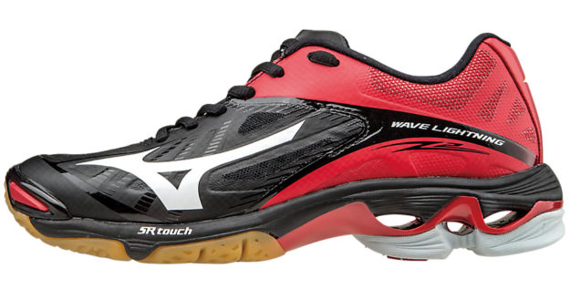 Red Mizuno Women's Wave Lightning Z2 Volleyball Shoes