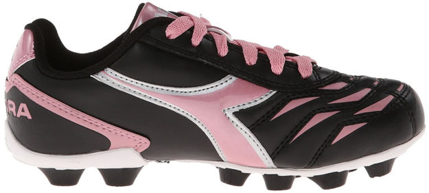 Pink Diadora kids soccer shoe